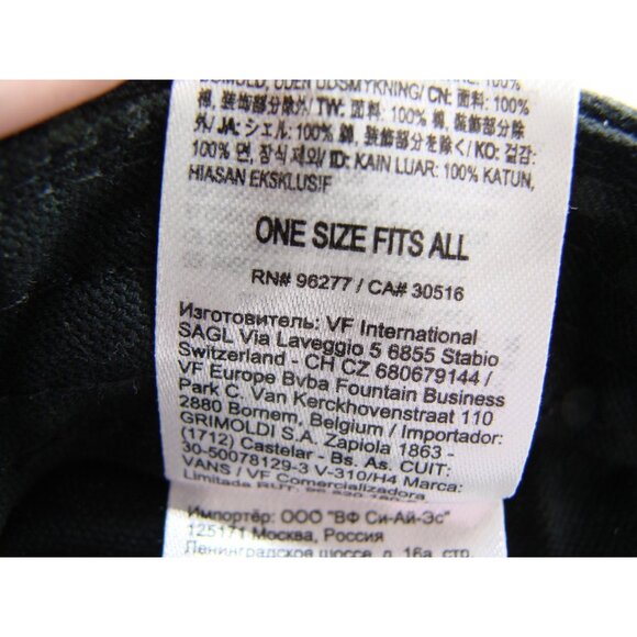 Vans Final Course Snapback Hat Black Logo Adjustable OSFM Cotton Cap VN0A47QCTV8 - Picture 12 of 13